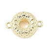Brass Textured Connector Charms KK-M326-12G-1