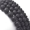 4Pcs 4 Style Column & Round & Flat Round Alloy & Natural Lava Rock & Synthetic Hematite Beaded Stretch Bracelets Set for Women BJEW-JB09366-5