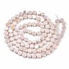Electroplate Opaque Solid Color Glass Beads Strands EGLA-T020-07J-2