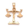 Ion Plating(IP) 304 Stainless Steel Pendants LS-STAS-D165-14G-09-2