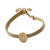 304 Stainless Steel Virgin Mary Bangles for Women BJEW-K295-01B-G-4