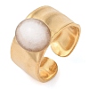 Oval Natural White Jade Finger Rings RJEW-Z057-12G-07-1