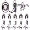 90Pcs 3 Style Tibetan Style Alloy Pendants FIND-SC0005-88AS-1