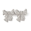 Brass Micro Pave Cubic Zirconia Twister Clasps KK-K422-02P-1