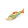 Brass Enamel Pendants KK-L255-03G-B-3