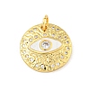 Rack Plating Brass Micro Pave Cubic Zirconia Pendants KK-P277-26G-02-1