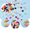 110Pcs 11 Colors Baking Paint Opaque Acrylic Beads MACR-HS0001-05-3