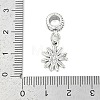 Rack Plating Brass European Dangle Charms KK-R200-01AS-02-3