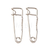 Iron Wave Safety Pin Brooch Findings JEWB-Z050-01P-01-1