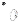 Titanium Alloy & Synthetic Opal Ball Hoop Nose Rings WGD306E-05-2