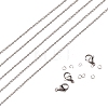 DIY 304 Stainless Steel Cable Chains Necklace Making Kits DIY-SZ0001-80P-1