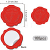 CRASPIRE 100Pcs Adhesive Wax Seal Stickers DIY-CP0009-90A-2