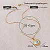 Vintage 304 Stainless Steel Enamel White Evil Eye Pendant Necklaces for Women QI8338-6