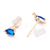 Cute Light Gold Plated Brass Stud Earrings EJEW-H106-02B-2