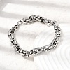 201 Stainless Steel Rope Chain Bracelets for Men STAS-T077-16P-1