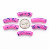 Opaque Spray Painted Acrylic Beads MACR-S372-002F-B06-3