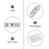 100Pcs 3-Hole Iron Grade A Rhinestone Bridge Spacers RB-SW0001-02-14