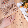 100Pcs Engraved Beech Wood Beads WOOD-PA0001-86A-3