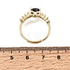 Brass Pave Cubic Zirconia Cuff Open Rings CU-CBA5C10-19G-5