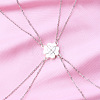 Alloy Magnetic Clover Split Pendant Friendship Necklaces FS-WGB14F7-01-1