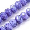 Opaque Baking Painted Glass Beads Strands EGLA-N006-009B-A11-1