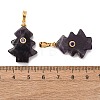 Natural Banded Amethyst Pendants G-P628-04G-03-3