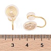 Brass with Silicone Clip-on Earring Findings KK-N256-15G-3