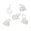 Fine Silver Elephant Charms STER-A049-02S-1