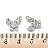 Brass Micro Pave Clear Cubic Zirconia Charms KK-P355-01B-P-3