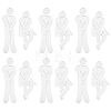 3D Plastic Self-Adhesive Man & Woman Pattern Mirror WC Sign DIY-WH0308-145C-1