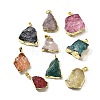 Raw Rough Natural Dyed Quartz Crystal Pendants G-G895-05LG-M-1