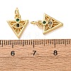 Brass Micro Pave Colorful Cubic Zirconia Charms CU-E003-15G-B-3