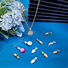 100Pcs 2 Colors Tibetan Style Alloy Glue-on Flat Pad Bails TIBEP-WR0001-02-4