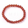 Natural Carnelian(Dyed) Beads Stretch Bracelets BJEW-F380-01-A10-1