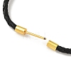 3MM Braided Round Imitation Leather Cord Bracelet Making MAK-S075-01G-S-3