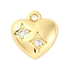 Brass Micro Pave Cubic Zirconia Charms KK-A240-21G-1