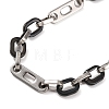 201 Stainless Steel Cable Chain Bracelets BJEW-B078-63EBP-2