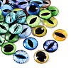 Printed Transparent Glass Cabochons GL-CBAA22A-13-1