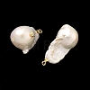 Brass & Pearl Micro Pave Cubic Zirconia Pendants KK-H259-13A-G02-2