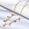 Brass Micro Pave Cubic Zirconia Teardrop Pendant Necklaces NJEW-B157-11G-3