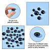 210Pcs 7 Style 1-Hole Plastic Buttons BUTT-AR0001-08-4