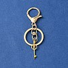 304 Stainless Steel Initial Letter Key Charm Keychains KEYC-YW00004-18-2
