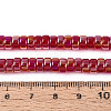 AB Color Plated Transparent Glass Beads Strands GLAA-T026-3x6mm-T09-4
