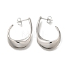 304 Stainless Steel Oval Stud Earrings for Women EJEW-S227-60P-1