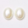 Acrylic Imitation Pearl Cabochons LS-X-MACR-E007-8x10mm-J02-1
