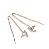 Brass Rhinestone Tassel Earrings EJEW-BB63027-A-1