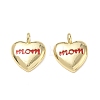 Mother's Day Brass Enamel Pendants KK-CBA9234-06G-01-1