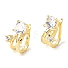 Brass Micro Pave Cubic Zirconia Cuff Earrings CU-CBAE7DF-36G-4