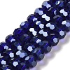 Electroplate Glass Bead Strands X-EGLA-R015-8mm-3-1