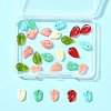 28Pcs 7 Colors Synthetic Coral Dyed Leaf Charms CORA-FS0001-01-6
